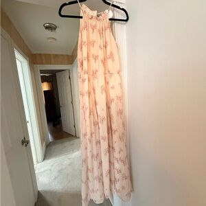 En Creme Blush Cream Maxi Dress with Floral Print